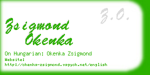 zsigmond okenka business card